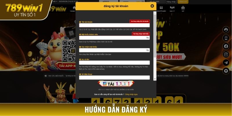 Hướng dẫn chi tiết các bước đăng ký tài khoản cược tại 789WIN CLUB