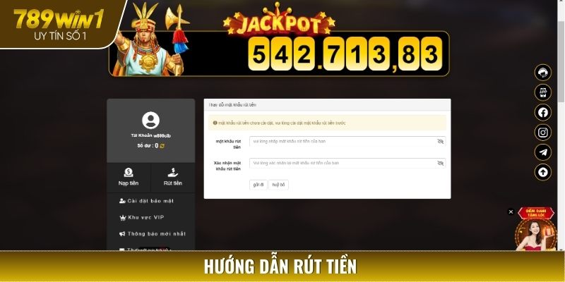 Cách rút vốn về tài khoản ngân hàng tại WIN789 chỉ với 4 bước