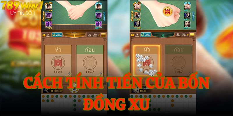 Cách tính tiền của bốn đồng xu